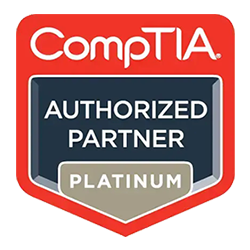 <p>CompTIA authorised partner logo.</p>
